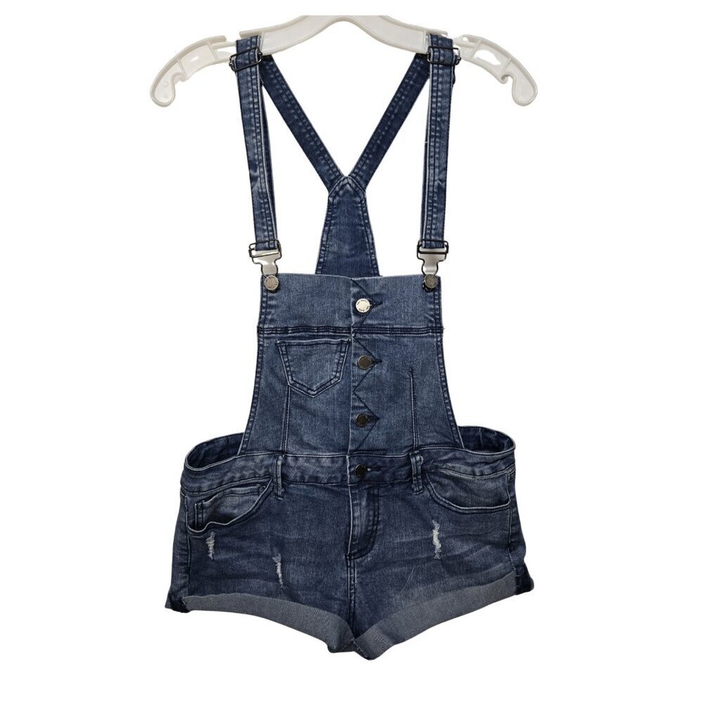 Vintage Y2K YMI Jean Shorts Overalls Shortalls Romper Distressed Denim 2000s